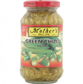 Mother's Recipe Green Chilli Pickle  Glass Jar  300 grams